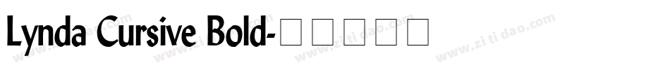 Lynda Cursive Bold字体转换